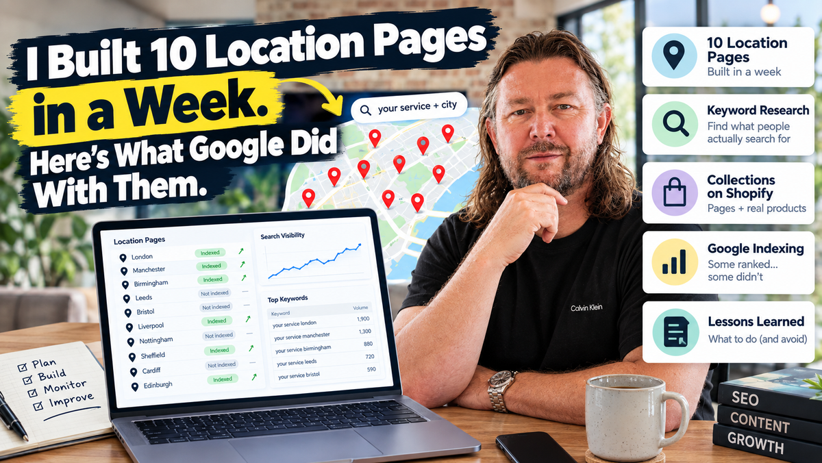 I built 10 location pages in a week - here's what Google did with them