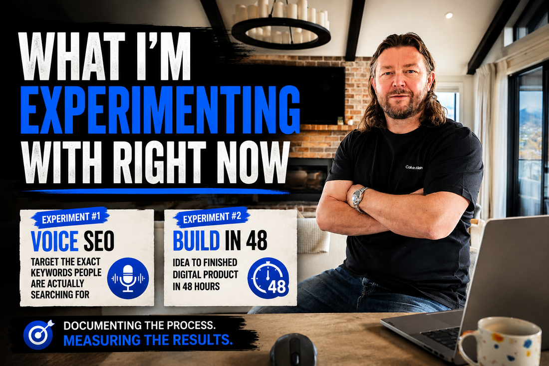 drew mitchell sitting down with foldied arms  communicating what he is experimenting with right now