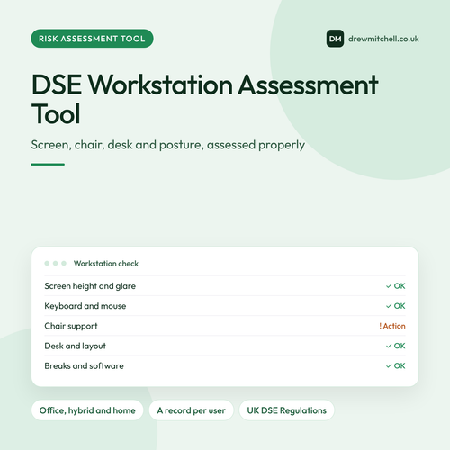 DSE Workstation Assessment Tool: product cover by Drew Mitchell