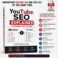 Book cover of 'YouTube SEO Explained' with text about YouTube and web SEO.